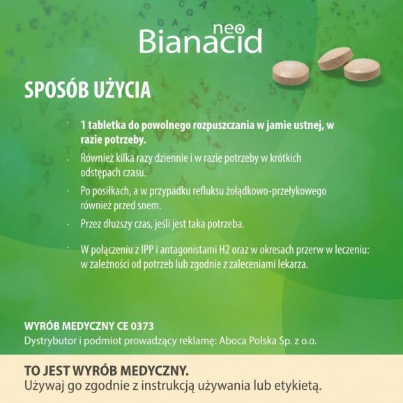 NeoBianacid, 45 tabletek do ssania, smak miętowy – wyrób medyczny NeoBianacid, 45 tabletek do ssania, smak miętowy – wyrób medyczny - zdjęcie produktu