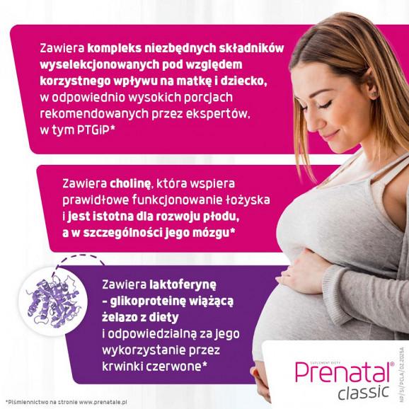 Prenatal Classic, witaminy dla kobiet w ciąży (od 13. tygodnia) i karmiących piersią – suplement diety (90 kapsułek tward - zdjęcie produktu