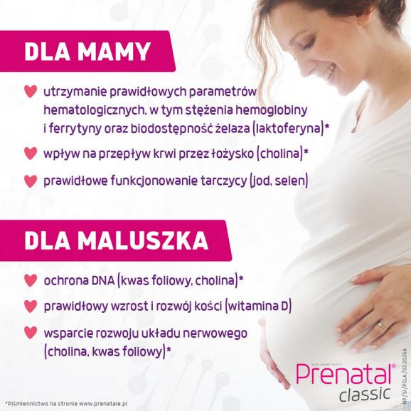 Prenatal Classic, witaminy dla kobiet w ciąży (od 13. tygodnia) i karmiących piersią – suplement diety (90 kapsułek tward - zdjęcie produktu