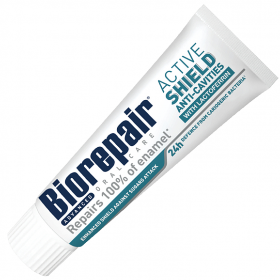 BioRepair Active Shield (Aktywna Tarcza) – pasta do zębów bez fluoru (75 ml) - zdjęcie produktu