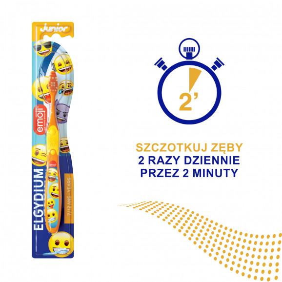 Elgydium Junior Emoji, szczoteczka do zębów dla dzieci 7-12 lat, 1 szt. - zdjęcie produktu