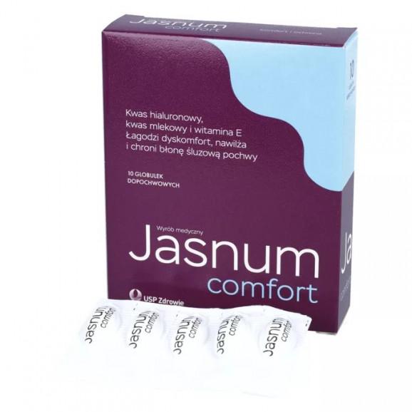Jasnum Comfort – globulki dopochwowe nawilżające i ochronne (10 szt.) - zdjęcie produktu