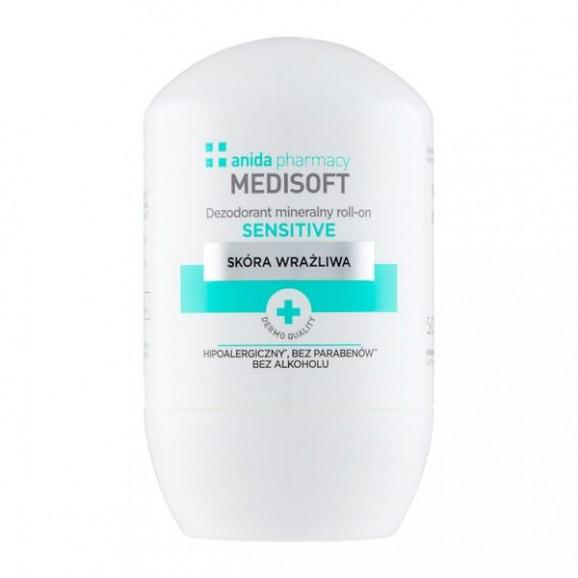 Anida Medisoft Sensitive dezodorant mineralny roll-on – kosmetyk (50 ml) Anida Medisoft Sensitive dezodorant mineralny roll-on – kosmetyk (50 ml) - zdjęcie produktu