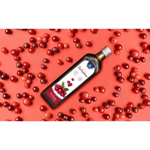 Oleofarm Sok z żurawiny z witaminą C – suplement diety (490 ml) - zdjęcie produktu