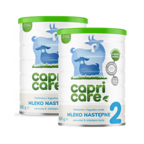 Capricare 2, mleko następne na mleku kozim, proszek, 2 x 400 g - zdjęcie produktu