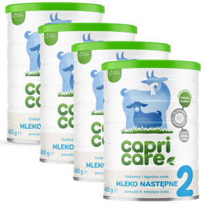 Capricare 2, mleko następne na mleku kozim, proszek, 4 x 400 g - zdjęcie produktu