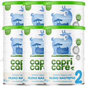 Capricare 2, mleko następne na mleku kozim, proszek, 6 x 400 g - zdjęcie produktu