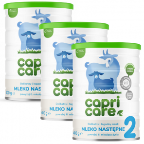Capricare 2, mleko następne na mleku kozim, proszek, 3 x 400 g - zdjęcie produktu