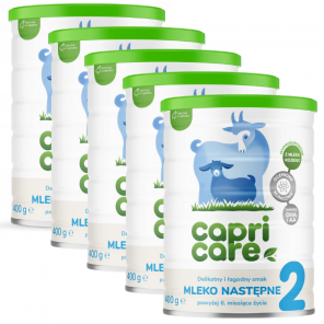 Capricare 2, mleko następne na mleku kozim, proszek, 5 x 400 g - zdjęcie produktu