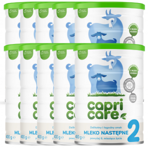 Capricare 2, mleko następne na mleku kozim, proszek, 10 x 400 g - zdjęcie produktu