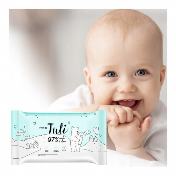 Luba Tuli, chusteczki nawilżane dla dzieci, z aloesem 12 x 60 sztuk - zdjęcie produktu
