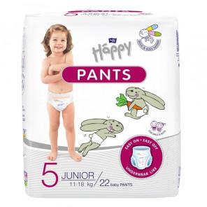 Bella Baby Happy Pants Junior – pieluchomajtki jednorazowe, rozmiar 5 (11–18 kg), 22 szt. - zdjęcie produktu