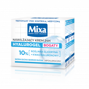 Mixa Hyalurogel Rich, nawilżający krem do twarzy, 50 ml - zdjęcie produktu