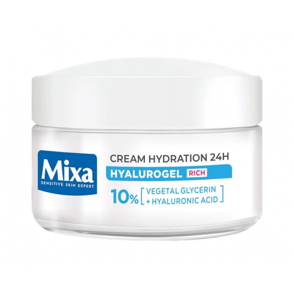 Mixa Hyalurogel Rich, nawilżający krem do twarzy, 50 ml - zdjęcie produktu