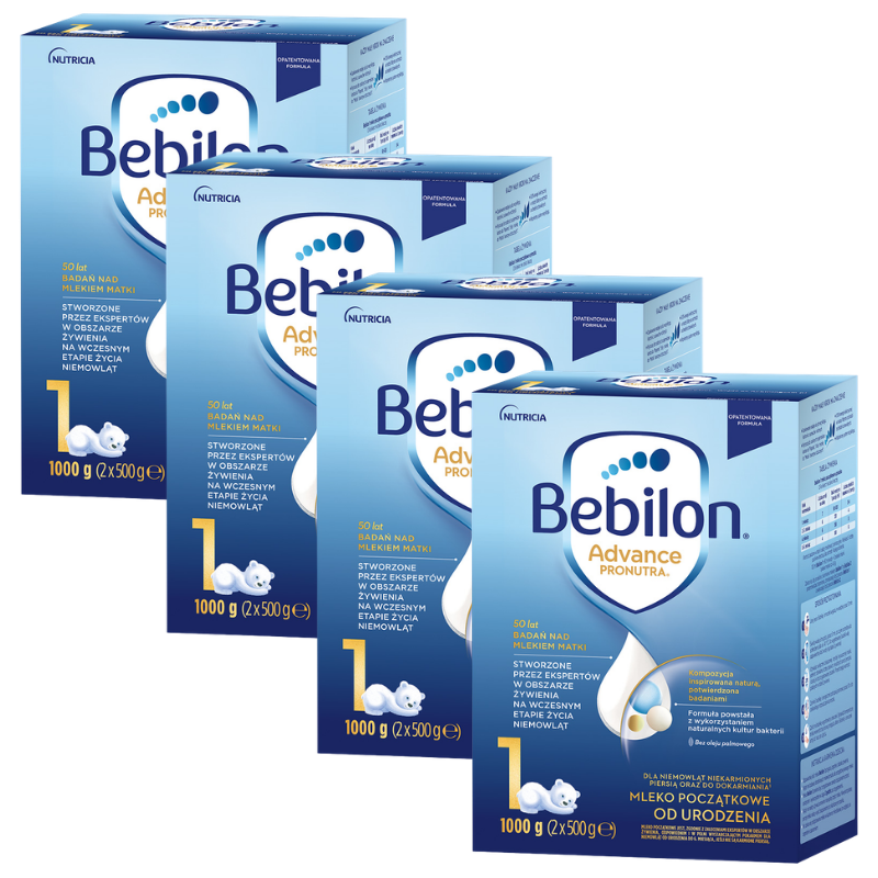Bebilon Advance Pronutra 1 – mleko początkowe od urodzenia 4 x 1000 g