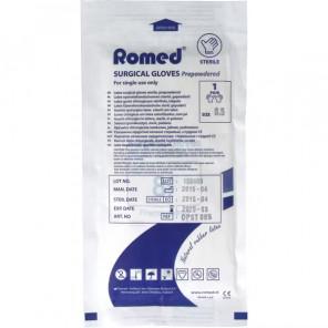 Rękawice lateksowe, jałowe, Romed Surgical Gloves 8,5 – 1 para - zdjęcie produktu