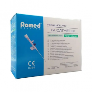Romed Venflon 18G (1,2 x 45 mm) zielony – kaniula dożylna, jałowa (1 szt.) - zdjęcie produktu
