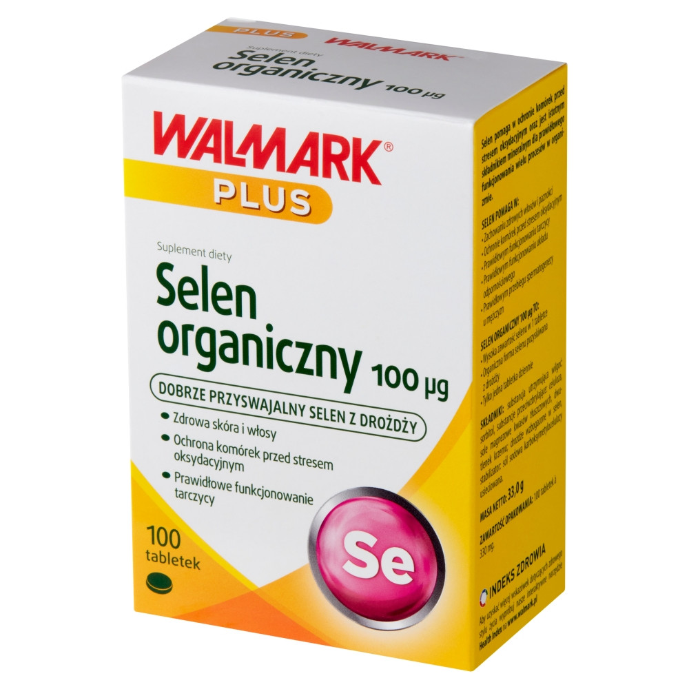 Walmark Selen Organic 100 mcg – suplement diety, 100 tabletek