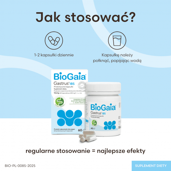 BioGaia Gastrus IBS – suplement diety (60 kapsułek) - zdjęcie produktu
