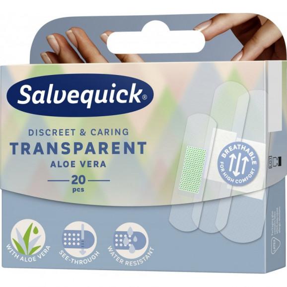 Salvequick Transparent Aloe Vera – plastry transparentne z wyciągiem z aloesu (20 szt.) Salvequick Transparent Aloe Vera – plastry transparentne z wyciągiem z aloesu (20 szt.) - zdjęcie produktu