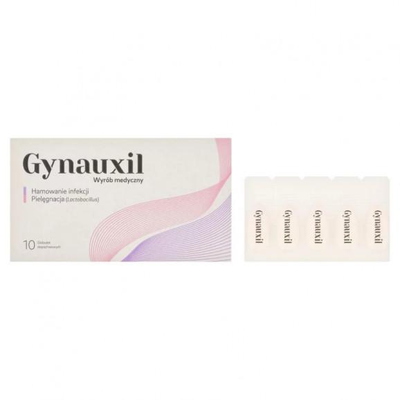 Gynauxil globulki dopochwowe (10 sztuk) – wyrób medyczny - zdjęcie produktu