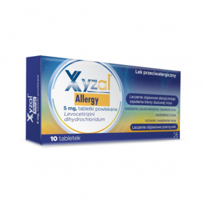 Xyzal Allergy 5 mg - lek przeciwalergiczny (10 tabletek) - zdjęcie produktu