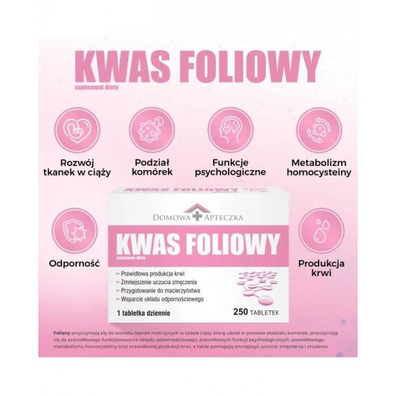 Kwas Foliowy, tabletki dla kobiet przygotowujących się do macierzyństwa, 250 szt. - zdjęcie produktu