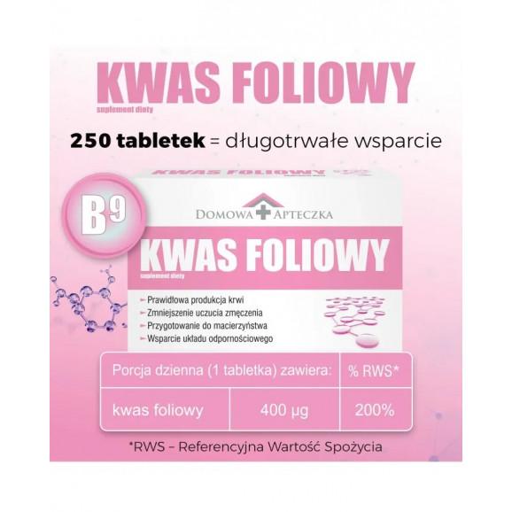 Kwas Foliowy, tabletki dla kobiet przygotowujących się do macierzyństwa, 250 szt. - zdjęcie produktu