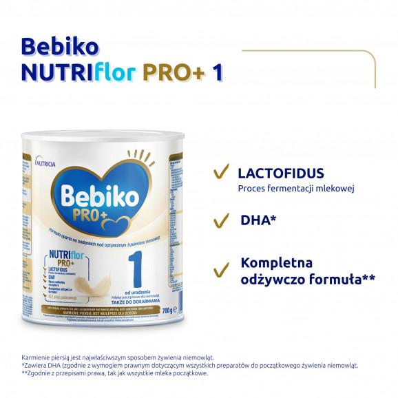 Bebiko Pro+ 1 NUTRIflor Pro+ mleko początkowe w proszku od urodzenia (700 g) - zdjęcie produktu