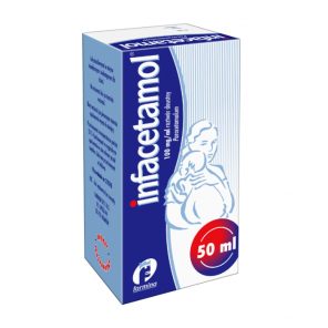 Infacetamol PARACETAMOL syrop 100 mg/ml, truskawkowy roztwór doustny, 50 ml - zdjęcie produktu