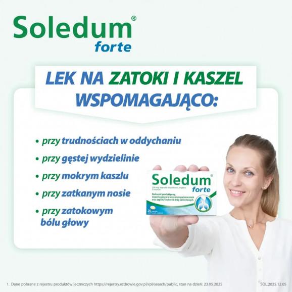 Soledum Forte 200 mg – kapsułki dojelitowe miękkie (20 kapsułek) - zdjęcie produktu
