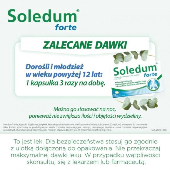 Soledum Forte 200 mg – kapsułki dojelitowe miękkie (20 kapsułek) - zdjęcie produktu