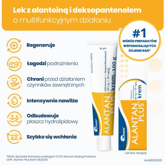Alantan Plus (20 mg + 50 mg)/g, krem, 100 g - zdjęcie produktu