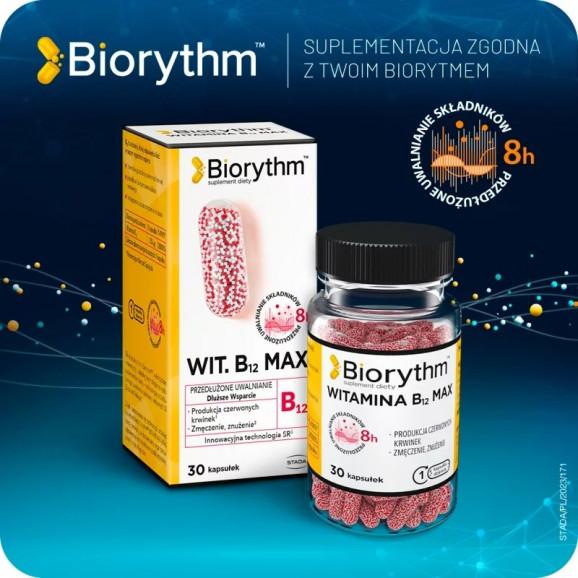 BIOrythm Witamina B12 Max – suplement diety (30 kapsułek o przedłużonym uwalnianiu) - zdjęcie produktu