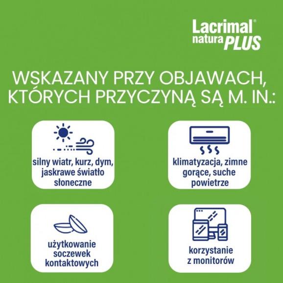 Lacrimal Natura Plus – krople do oczu nawilżające (10 ml) – wyrób medyczny - zdjęcie produktu