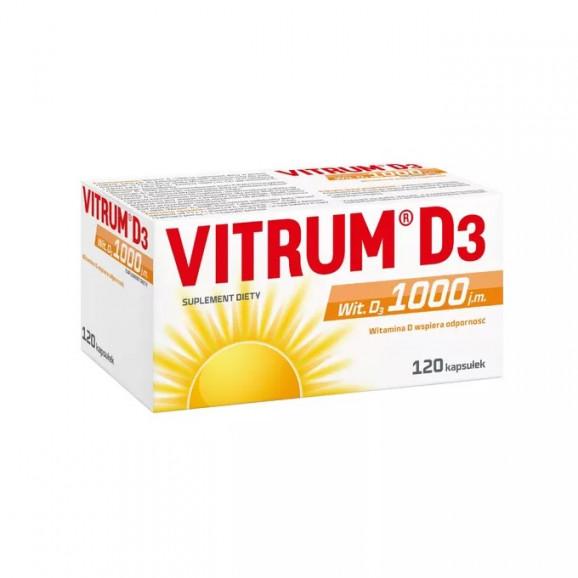 Vitrum D3 1000 j.m. – suplement diety (120 kapsułek) - zdjęcie produktu