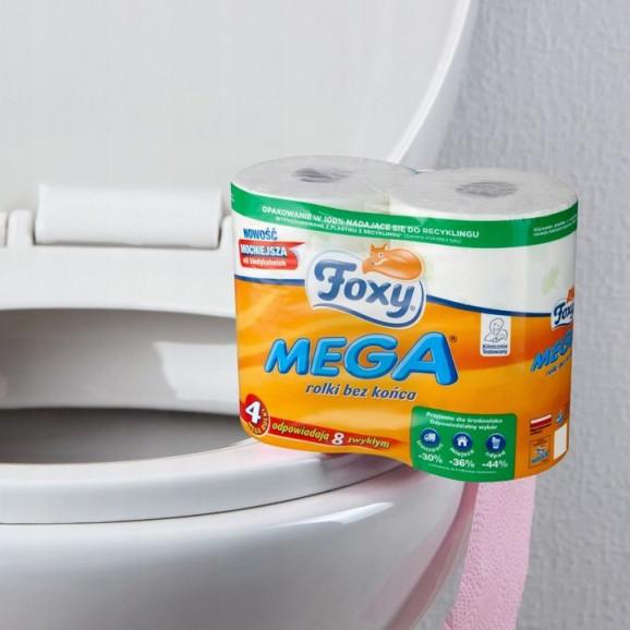 Foxy Mega Papier Toaletowy Rolki bez końca 4 rolki x 6 - zdjęcie produktu
