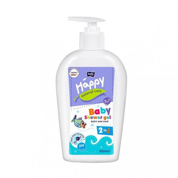 Bella Happy Baby Natural Care żel do kąpieli i szampon do włosów 2w1 (300 ml) - zdjęcie produktu