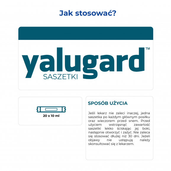 Yalugard Saszetki – wyrób medyczny na refluks (20 saszetek po 10 ml) Yalugard Saszetki – wyrób medyczny na refluks (20 saszetek po 10 ml) - zdjęcie produktu