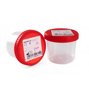 EL-COMP Pojemnik na mocz sterylny, z naklejką, zakręcany – wyrób medyczny (120 ml) - zdjęcie produktu