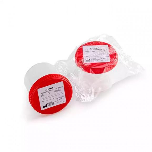 EL-COMP Pojemnik na mocz sterylny, z naklejką, zakręcany – wyrób medyczny (120 ml) - zdjęcie produktu