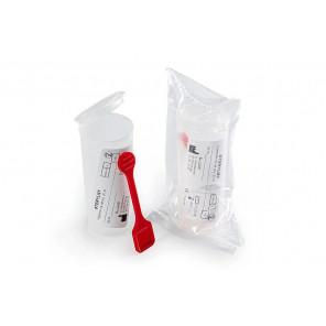 Pojemnik na kał/mocz jałowy (sterylny) z naklejką i plombą, 20 ml – wyrób medyczny (1 szt.) - zdjęcie produktu