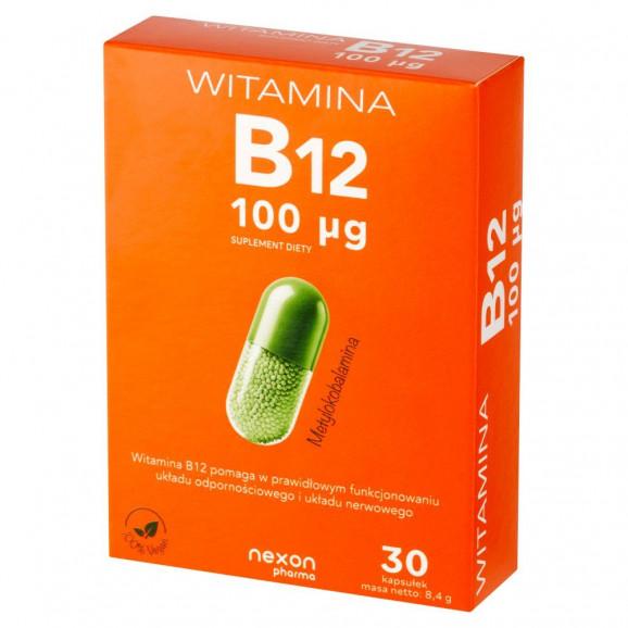 Nexon Witamina B12 100 mcg – suplement diety (30 kapsułek) Nexon Witamina B12 100 mcg – suplement diety (30 kapsułek) - zdjęcie produktu