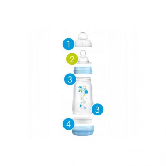 MAM Perfect Start™ Butelka antykolkowa Anti-Colic 130 ml 0+ (Grounding in Nature, chłopiec) MAM Perfect Start™ Butelka antykolkowa Anti-Colic 130 ml 0+ (Grounding in Nature, chłopiec) - zdjęcie produktu