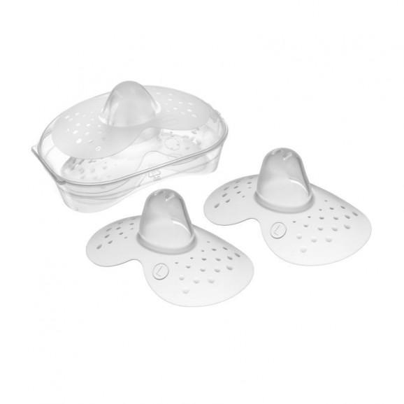 MAM Baby Osłonki na brodawki (Nipple Shields) rozmiar S – 2 sztuki + etui - zdjęcie produktu