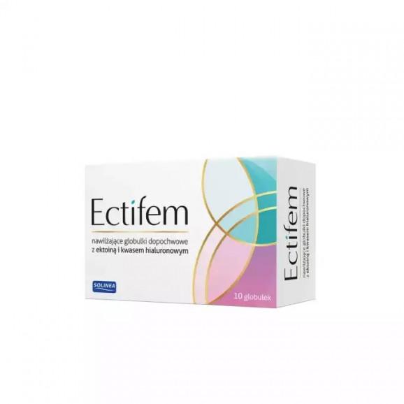 Ectifem, nawilżające globulki dopochwowe (10 szt.) Ectifem, nawilżające globulki dopochwowe (10 szt.) - zdjęcie produktu
