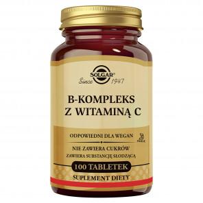 SOLGAR B-Complex Stress Formula (Kompleks witamin B + witamina C) – suplement diety (100 tabletek) - zdjęcie produktu