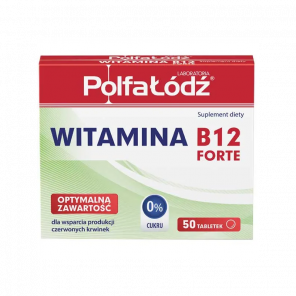 Vitaminum B12 Forte Polfa-Łódź – suplement diety (50 tabletek) - zdjęcie produktu