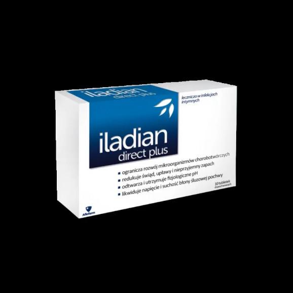Iladian Direct Plus – tabletki dopochwowe, wyrób medyczny (10 szt.) - zdjęcie produktu