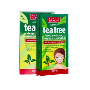 Beauty Formulas Tea Tree Głęboko oczyszczające paski na nos (6 szt.) - zdjęcie produktu